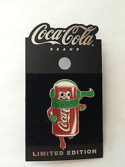 Coca Cola Coke Brand 2012 Glitter Holiday Can Limited Edition Pin New With Card