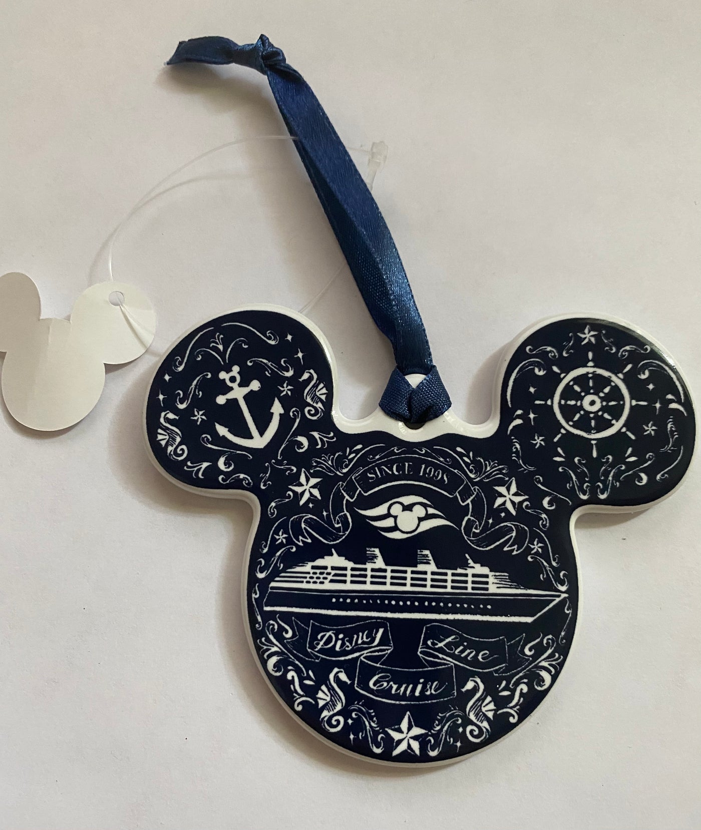 Disney Cruise Line Ship Mickey Icon Disc Christmas Ornament New with Tag