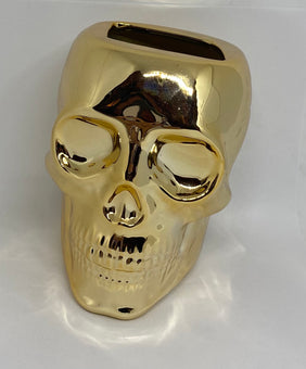 Bath and Body Works 2021 Halloween Gold Skull Foaming Soap Holder New