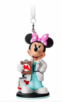 Disney Minnie Mouse as Doctor Figural Christmas Ornament Sketchbook New with Tag