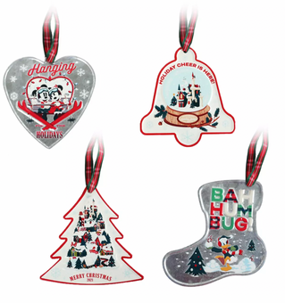 Disney Mickey and Friends Holiday Metal Christmas Ornament Set New with Box