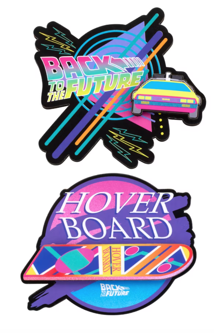 Universal Studios Back To The Future Neon Magnet Set New With Tag