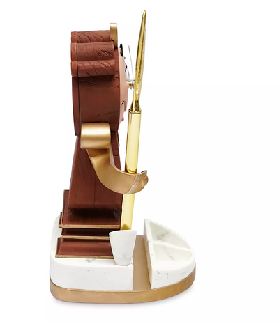 Disney Beauty and the Beast Cogsworth Desk Clock with Pen New with Box