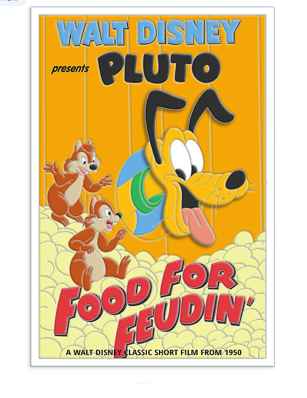 Disney Parks Pluto 90th Pin Food for Feudin' Show Limited Edition New with Card