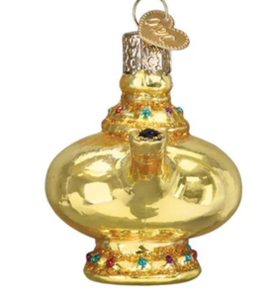 Old World Christmas Magic Lamp Glass Christmas Ornament New With Box
