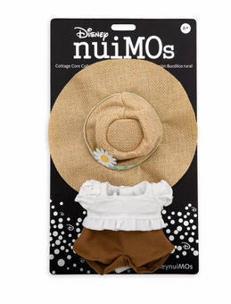 Disney NuiMOs Outfit White Smocked Blouse Brown Pants Straw Hat New with Card