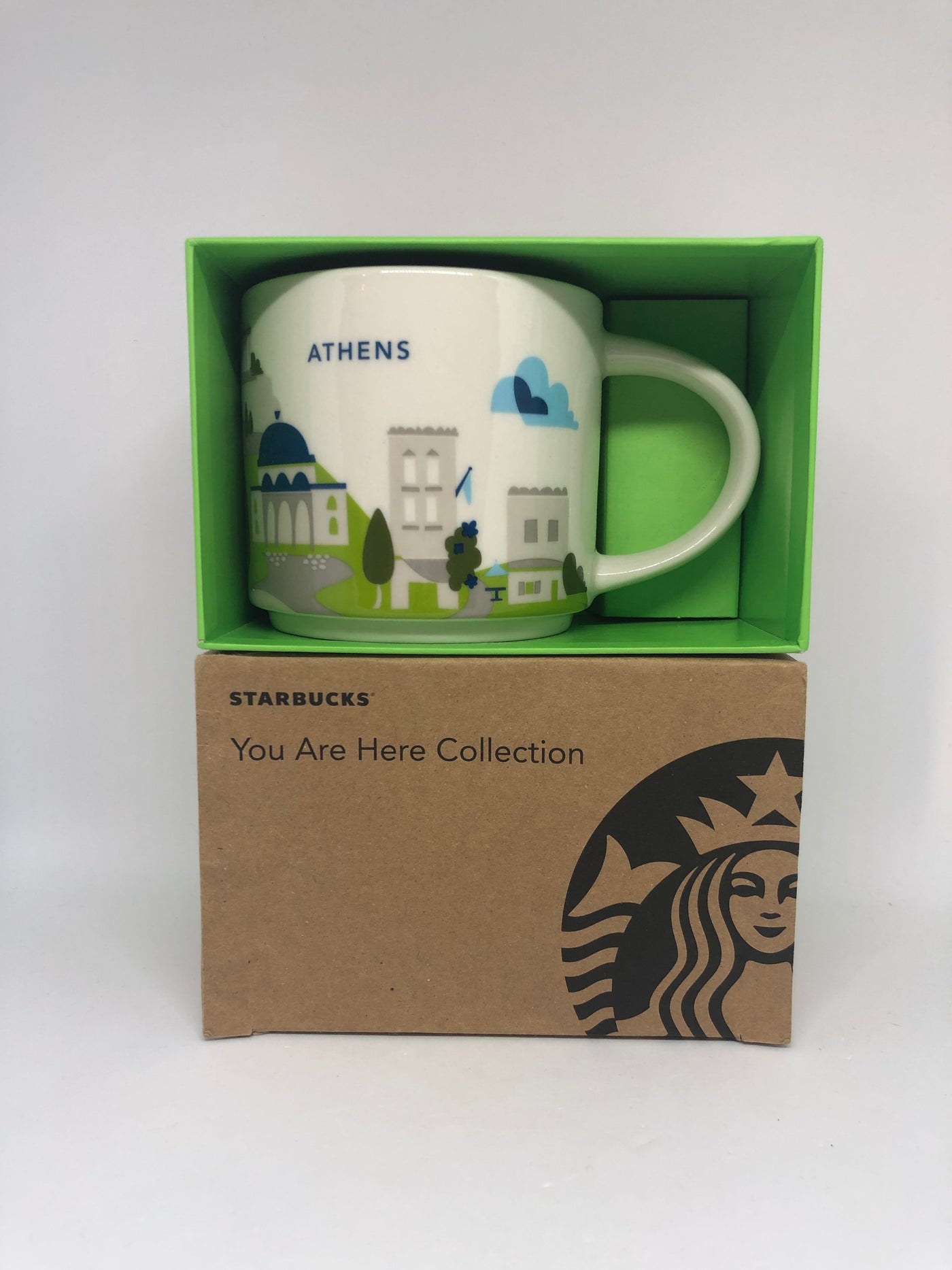 Starbucks You Are Here Athens Greece Ceramic Coffee Mug New with Box