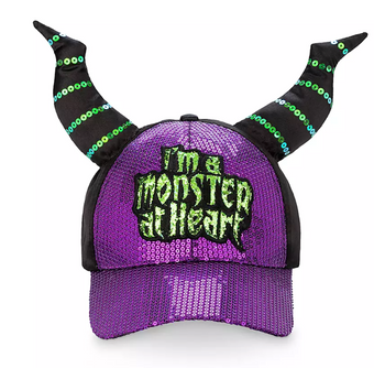 Disney Halloween Maleficent Sequin Horned Cap for Adults New with Tag