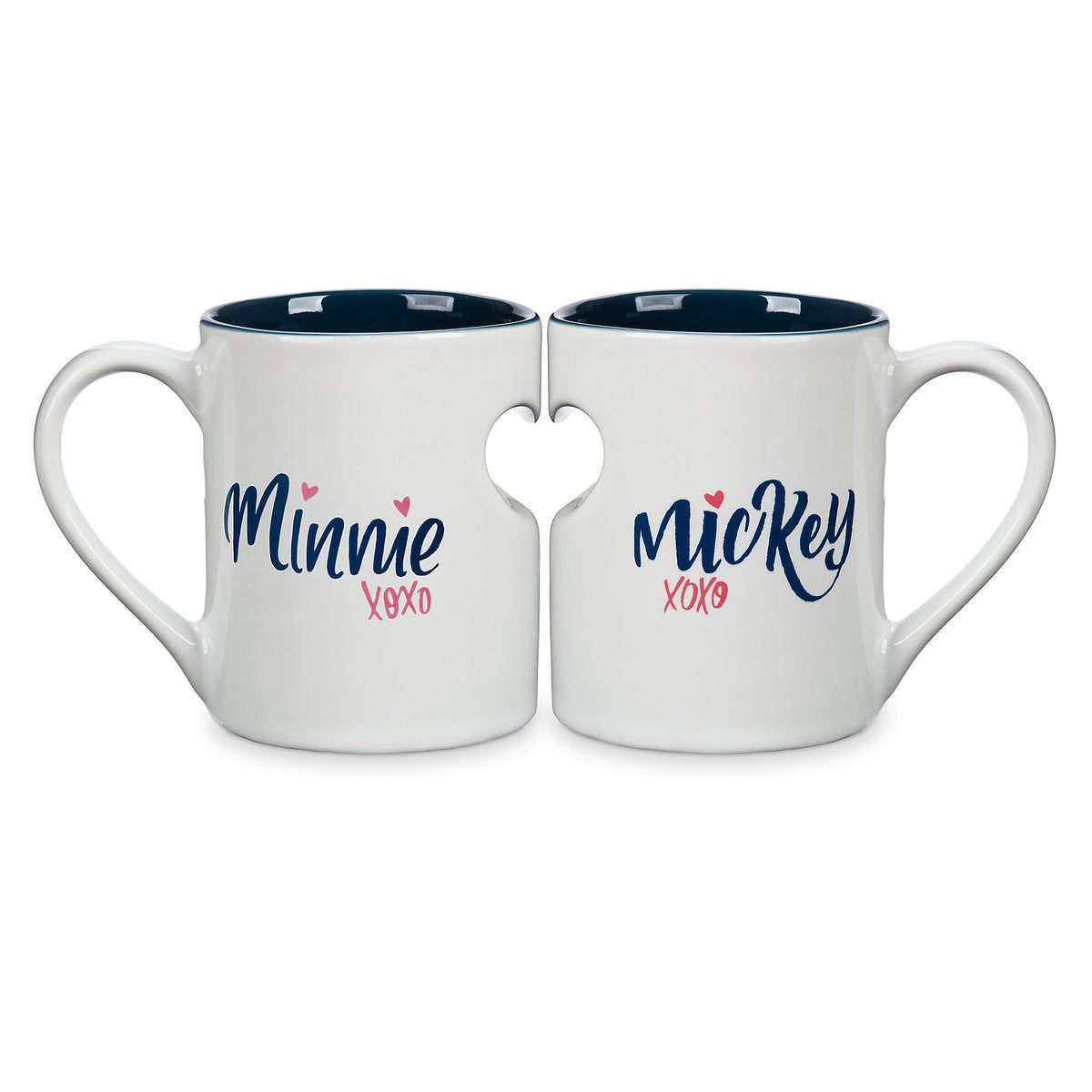 Disney Parks Mickey and Minnie Mouse Sweethearts Coffee Mug Set New with Box