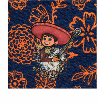 Disney Pixar Coco Miguel Appliqué Marigold Pattern Throw Blanket New with Tag