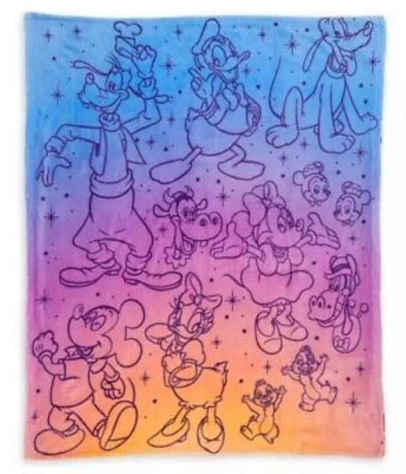 Disney Parks Mickey Mouse and Friends Reversible Fleece Throw New with Tag