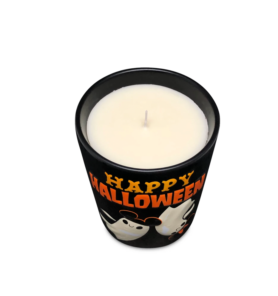 Disney Happy Halloween Mickey and Minnie Ghost Pumpkin Spice Scented Candle New