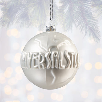 Universal Studios Glass White Molded Ornament New Tags