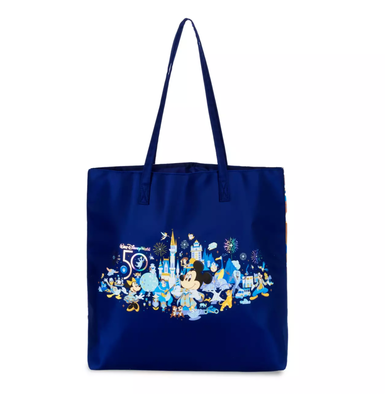 Disney Parks WDW 50th Anniversary Mickey and Friends Twill Tote Bag New with Tag