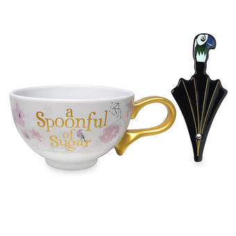 Disney Mary Poppins Teacup and Parrot Umbrella Spoon Set New