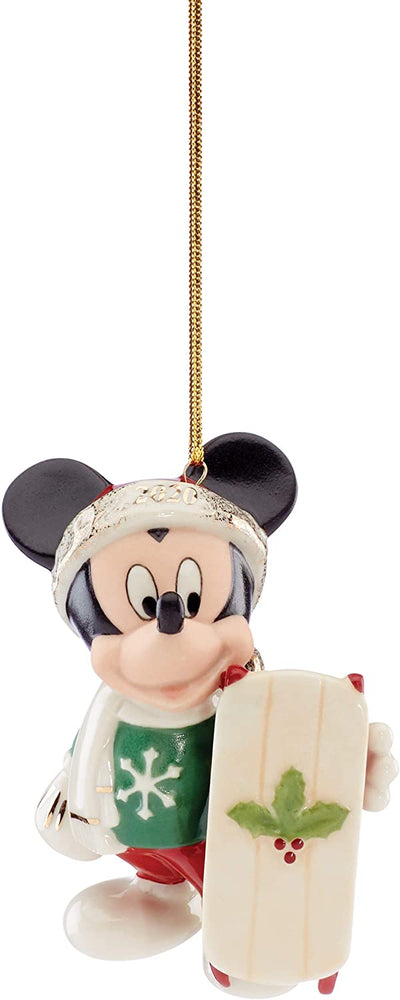 Disney Lenox 2020 Let It Snow Mickey Christmas Ornament New with Box