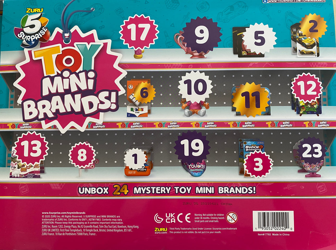 2023 ZURU Mini Brands Advent Calendar 24 Mini Mystery Collectibles
