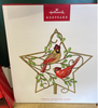 Hallmark 2022 Cardinal Couple Metal Christmas Tree Topper New With Box