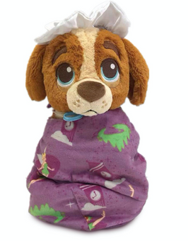 Disney Parks Peter Pan Baby Nana in a Blanket Pouch Plush New with Tags