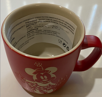 Disney Parks Minnie Mouse Red Mug Engraved New With Tag