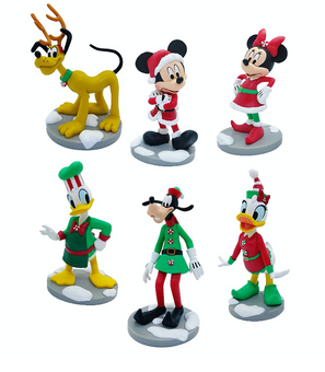 Disney Mickey Mouse and Friends Christmas Holiday Figure Play Set New with Box