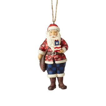 Jim Shore Camouflage Santa Christmas Ornament New with Box