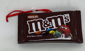 M&M's World Chocolate Candy Bag Resin Christmas Ornament New with Tag