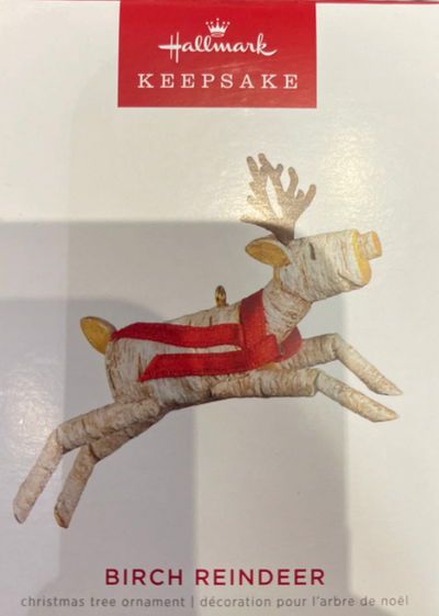 Hallmark 2022 Birch Reindeer Christmas Ornament New With Box