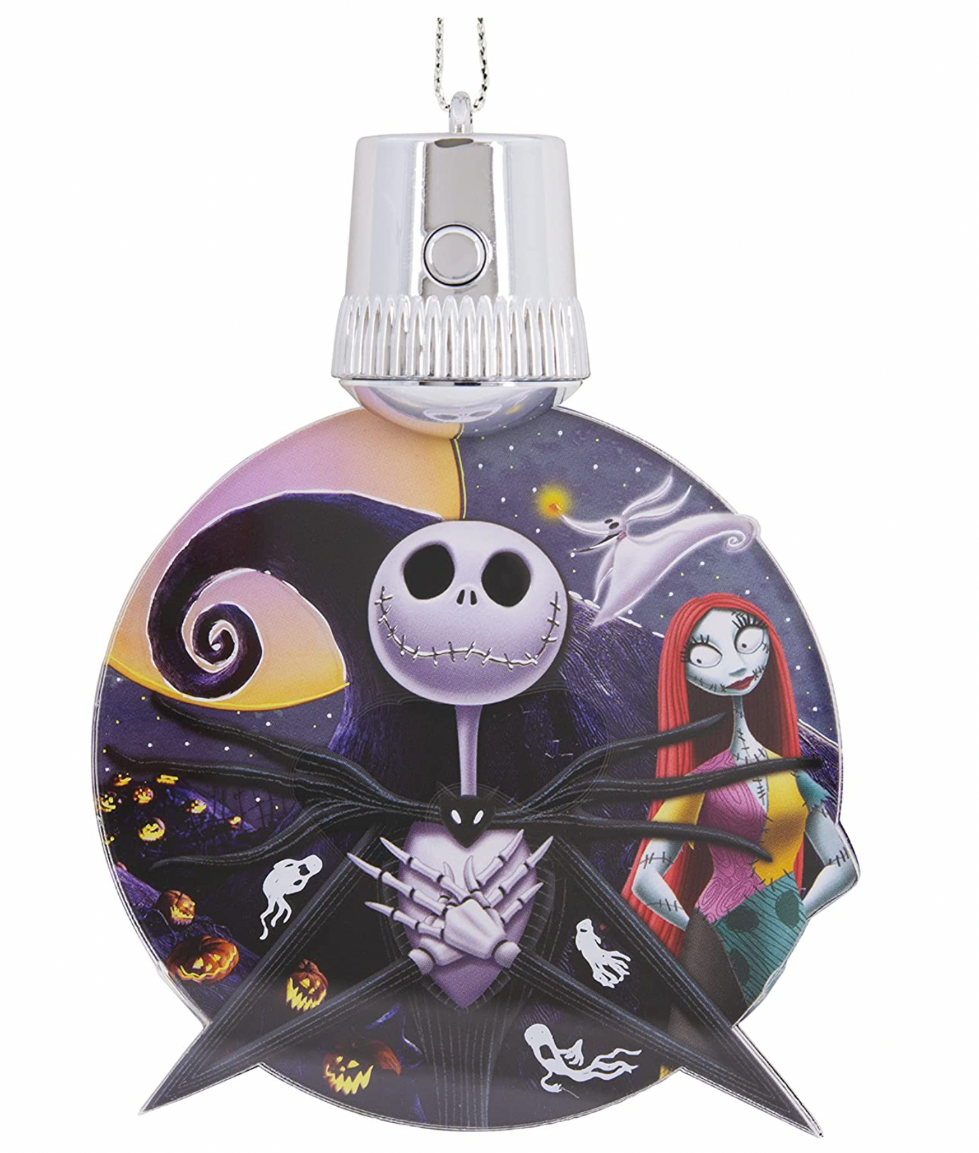 Hallmark Disney Jack and Sally Light-UP Christmas Ornament New with Box