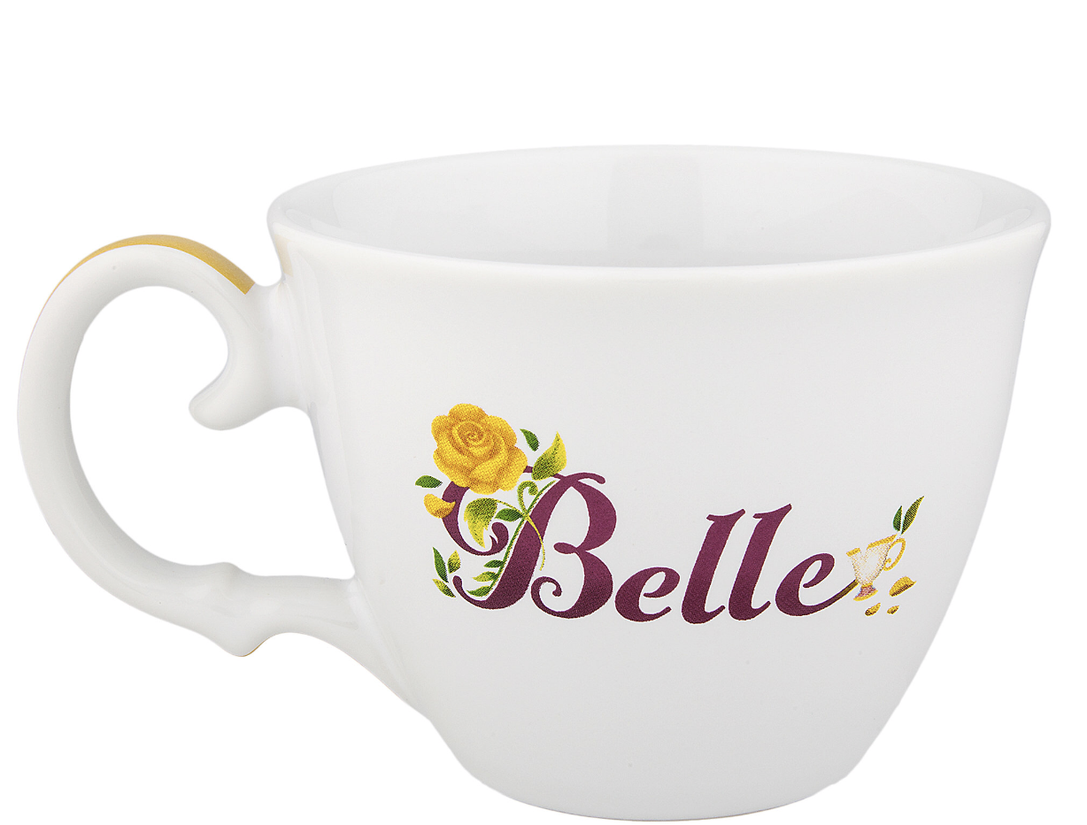 Disney Parks Belle Adventurous & Brave Teacup Beauty And The Beast Mug New