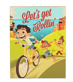 Disney Pixar Luca Let's Get Rollin Wood Wall Art New