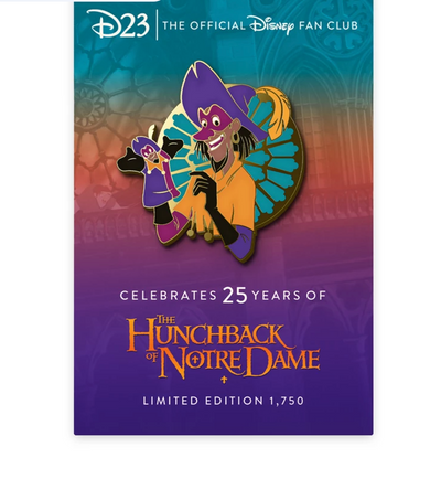 Disney D23 Clopin The Hunchback of Notre Dame 25th Pin Limited New with Card