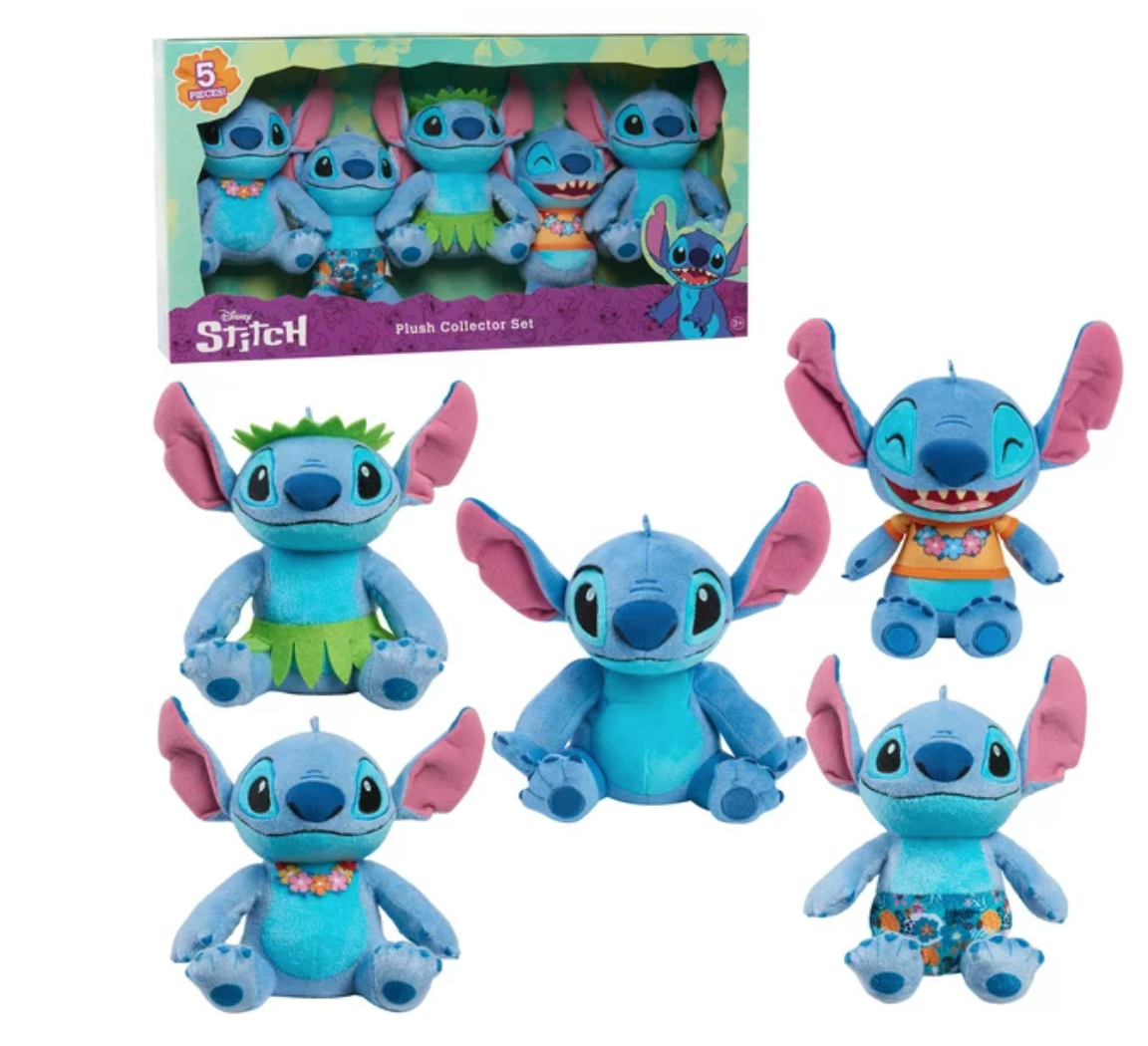 Disney Stitch Plush Collector Set of 5 New With Box