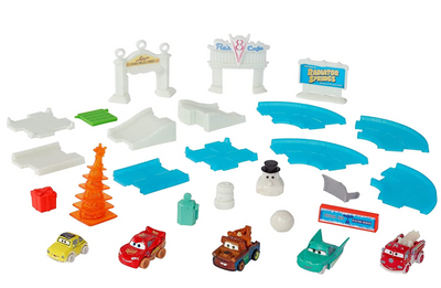 Disney Cars Pixar Mini Racers Advent Calendar Track Set McQueen Mater Mack New