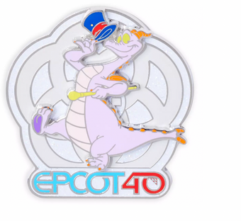 Disney Parks Epcot 40th Anniversary Figment Pin on Pin New with Card
