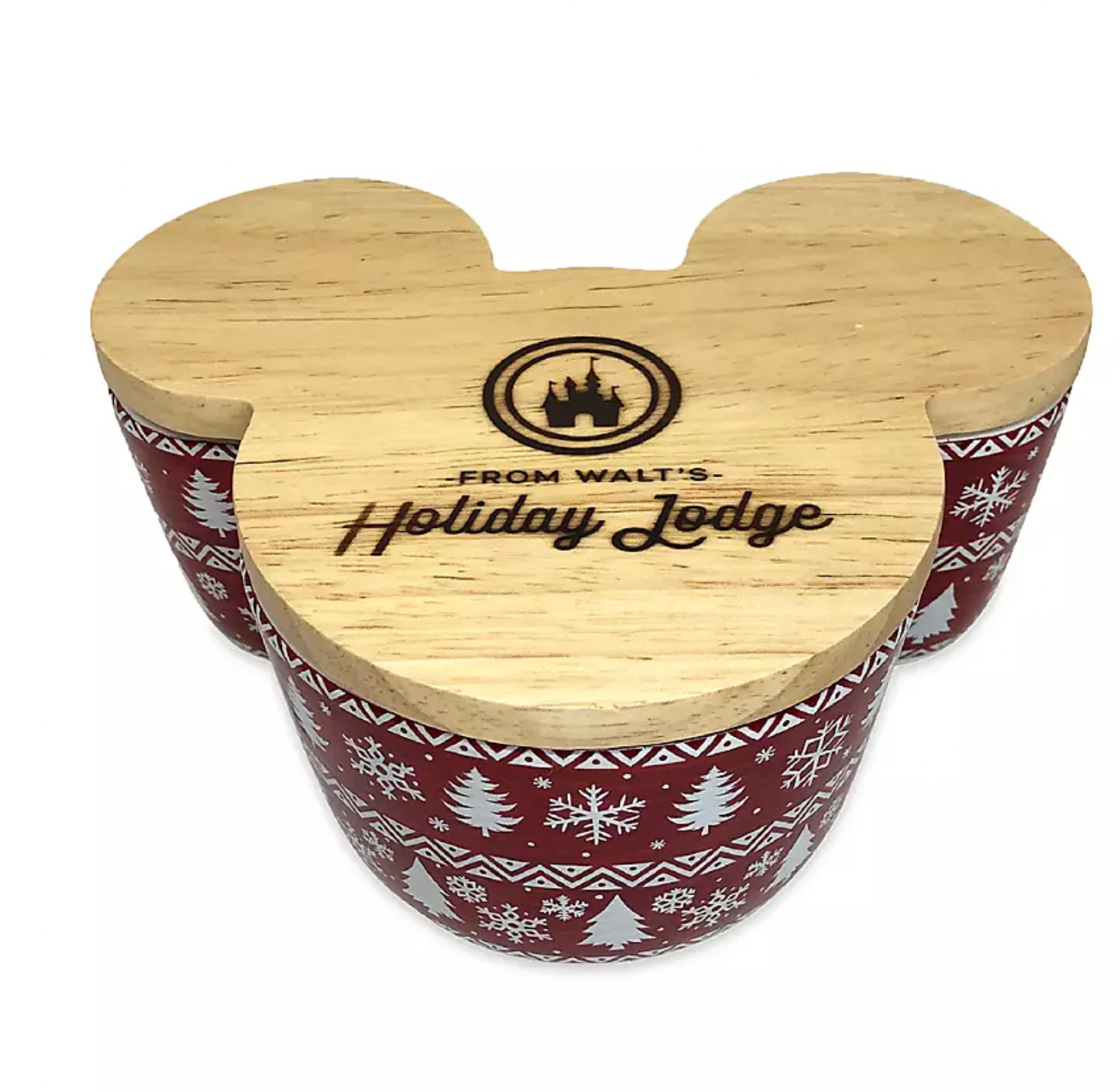 Disney Walt's Lodge Collection Mickey Holiday Christmas Evergreen Scent Candle