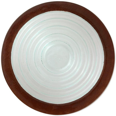 Hallmark Copper Rimmed Blown Glass Decorative Bowl 12.4 inc New