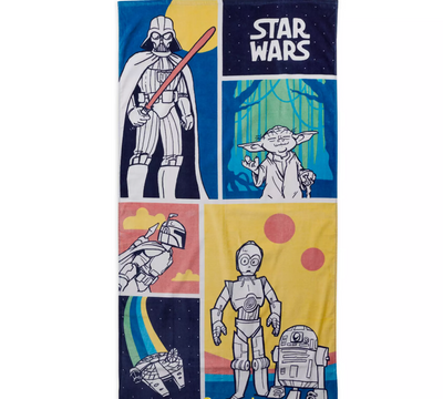 Disney Star Wars Saga Millennium Falcon Cartoon Beach Towel New with Tag