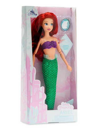 Disney The Little Mermaid Classic Doll with Pendant Ariel New with Box