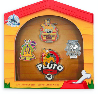 Disney Pluto 90th Anniversary Pin Set Limited Edition New with Box