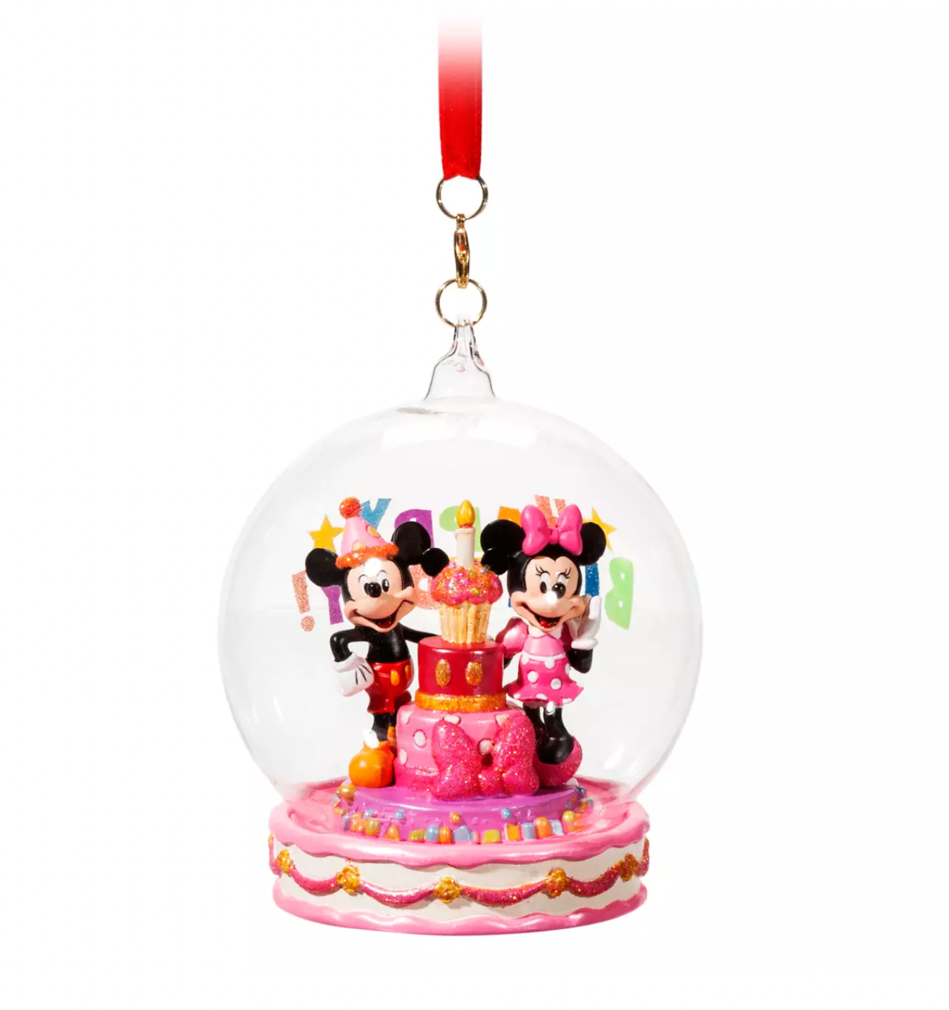 Disney Mickey Minnie Happy Birthday Christmas Ornament Sketchbook New with Tag