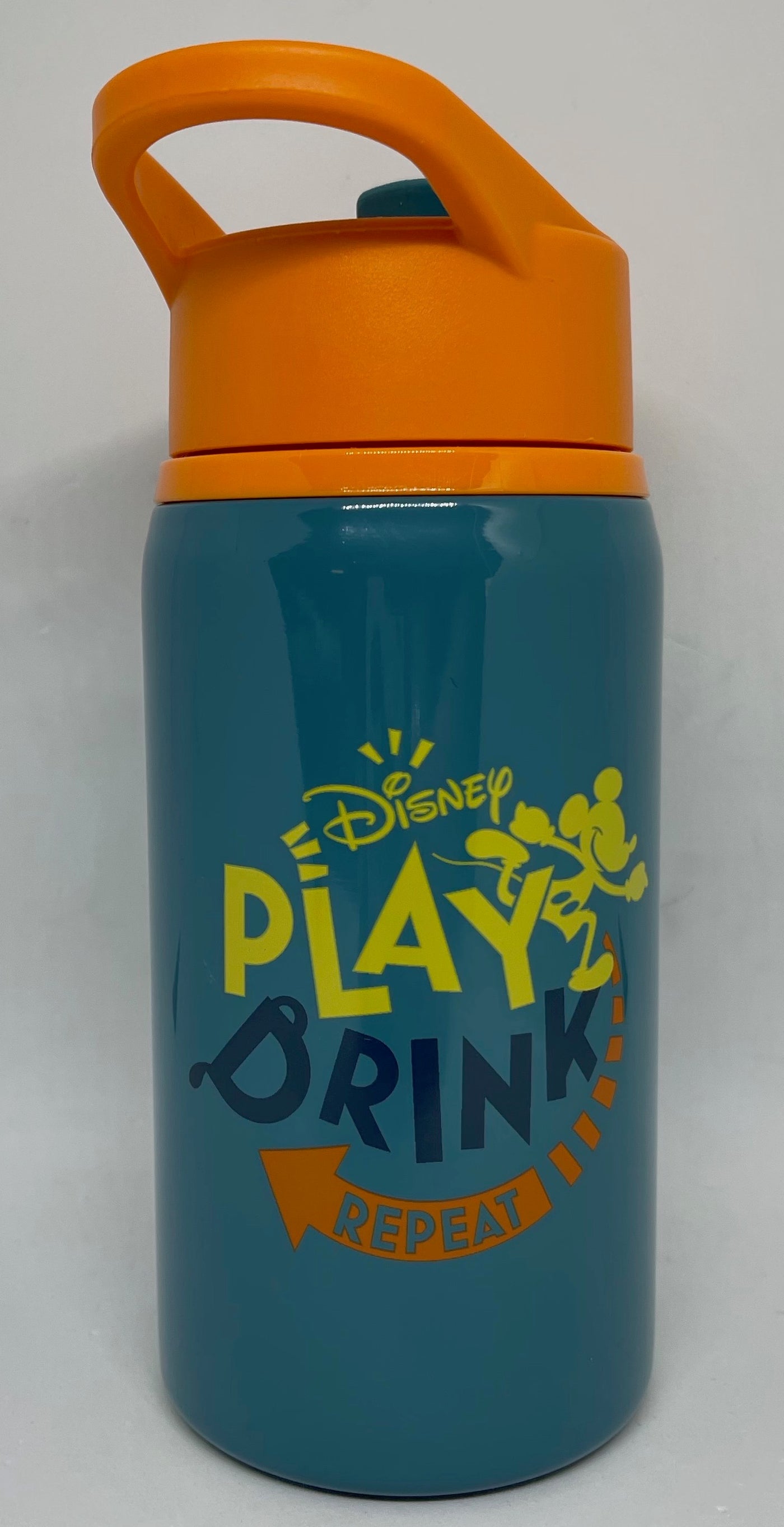 Disney Parks Mickey Fun Eat Repeat Stainless Kids Water Bottle New