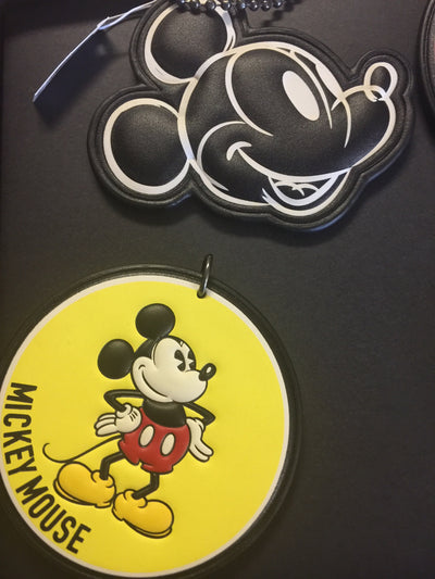Disney X Coach Mickey Set of 4 Leather Hangtag Charm New with Box