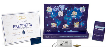 Disney D23 Around The World of Disney Parks Fan Club Pin Set New With Box