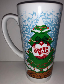 Disney 2018 Mickey Minnie Broadwalk Resort Holiday Celebration Tall Mug New