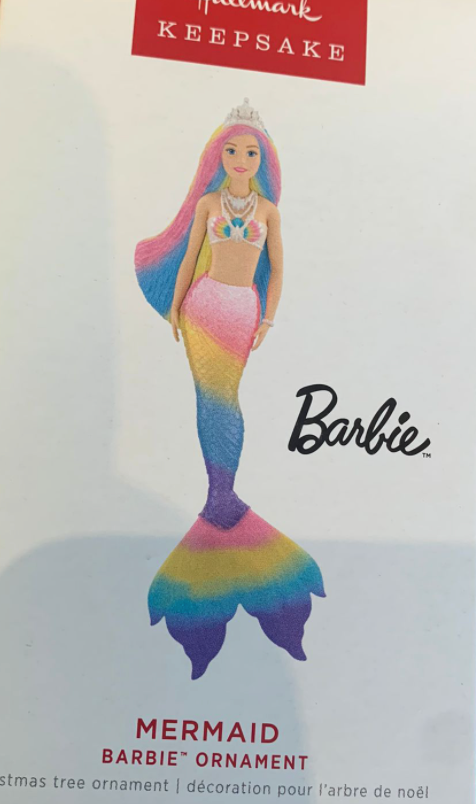 Hallmark 2022 Mermaid Barbie With Light Christmas Ornament New With Box