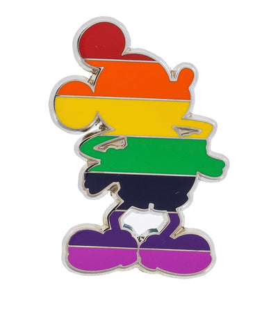 Disney Parks Rainbow Mickey Mouse Silhouette Pin New with Card
