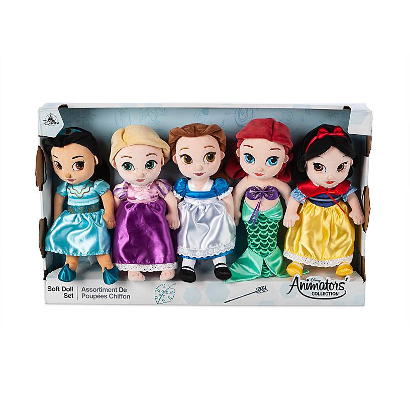 Disney Store Animators' Collection Plush Doll Gift Set Small New with Box