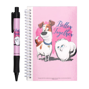 Universal Studios Pets 2 Max & Gidget Better Together Spiral Journal w Pen New