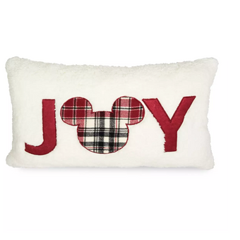Disney Homestead Winter Mickey Icon Joy Holiday Christmas Pillow New with Tag